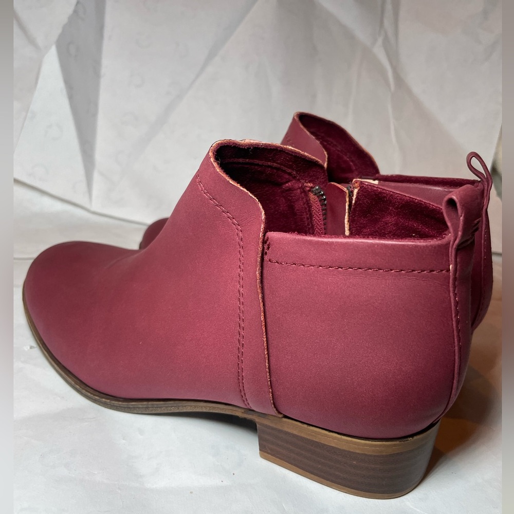TOMS red ankle booties